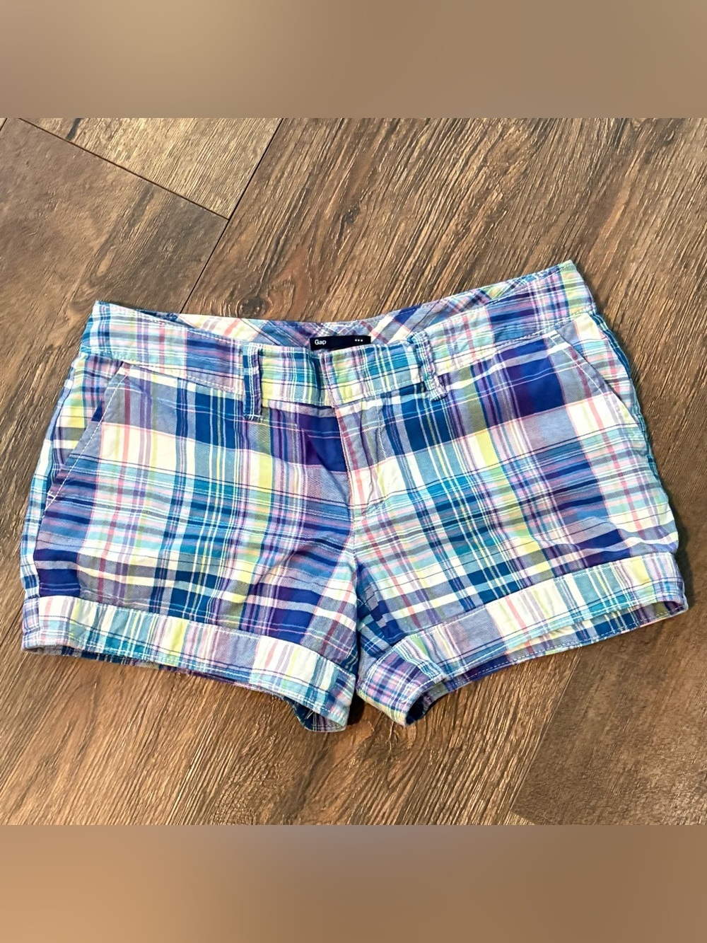 Y2K plaid low rise mini shorts